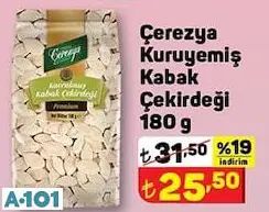 ÇEREZYA KURUYEMİŞ KABAK ÇEKİRDEĞİ 180G ÇEREZYA KURUYEMİŞ KABAK ÇEKİRDEĞİ 180G